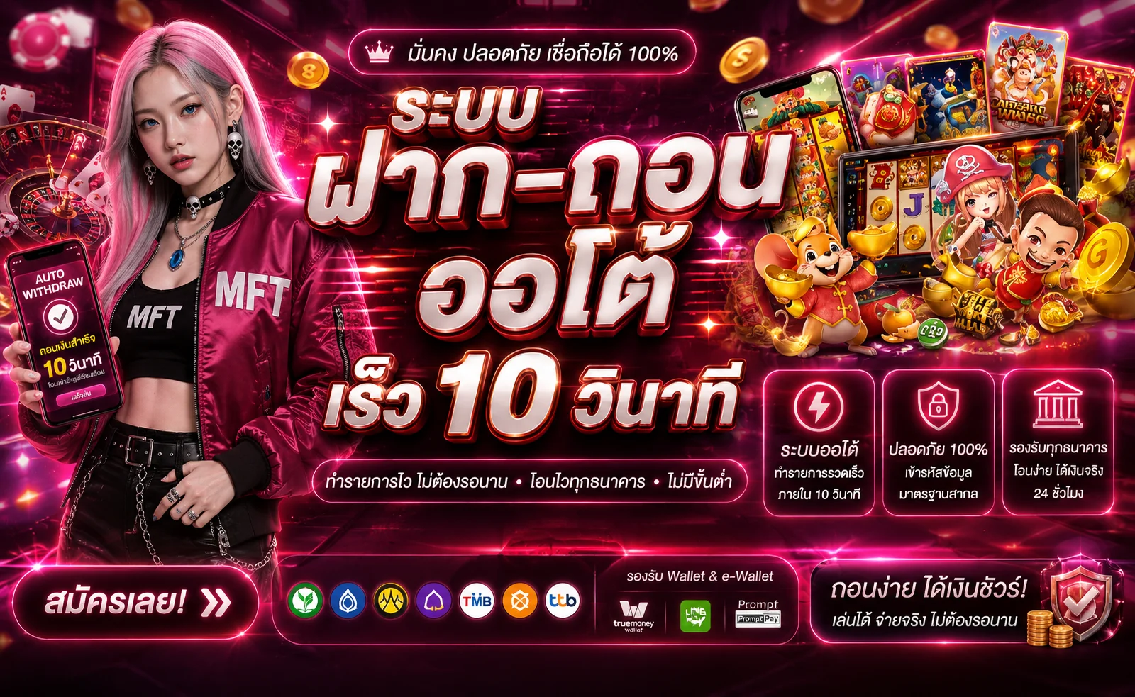 2STEP คาสิโนออนไลน์ สล็อต บาคาร่า ฝากถอนออโต้ 24 ชม.